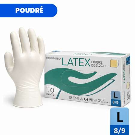 Image de GANT LATEX POUDRE TAILLE L