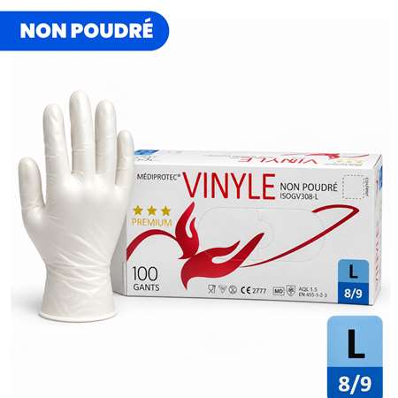 Image de GANT VINYLE SANS POUDRE 240 MM TAILLE L