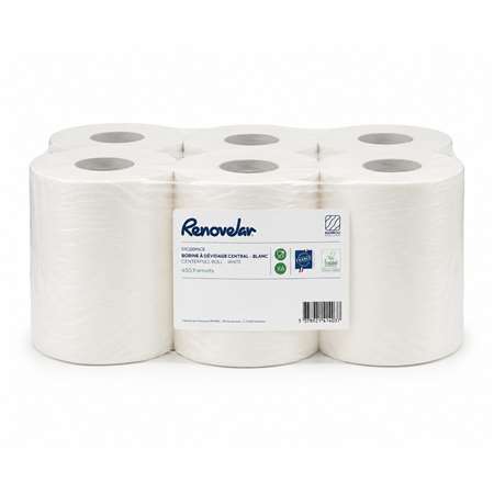 Image de BOBINE DEVIDAGE CENTRAL AVEC MANDRIN GAUFREE 2 PLIS ECOLABEL
