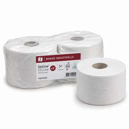 Image de BOBINE LISSE BLANCHE 1500 FORMATS ECOLABEL