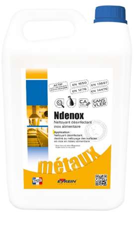 NDENOX DESINFECTANT INOX ALIMENTAIRE BIDON 5L