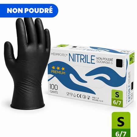 Image de GANT NITRILLE RENFORCEE NOIR S