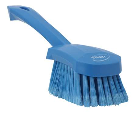 Image de BROSSE A MAIN BLEU 270 MM MANCHE COURT FIBRES SOUPLES VIKAN