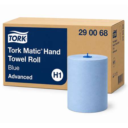 Image de ESSUIE MAINS AUTOCUT TORK H1 2 PLIS BLEU 150M