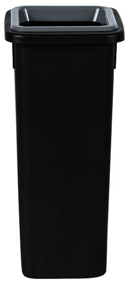 POUBELLE FIT 20 L NOIRE AVEC INSERT GRIS ET ETIQUETTE