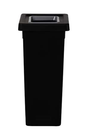 Image de POUBELLE FIT 50 L NOIRE AVEC INSERT GRIS ET ETIQUETTE