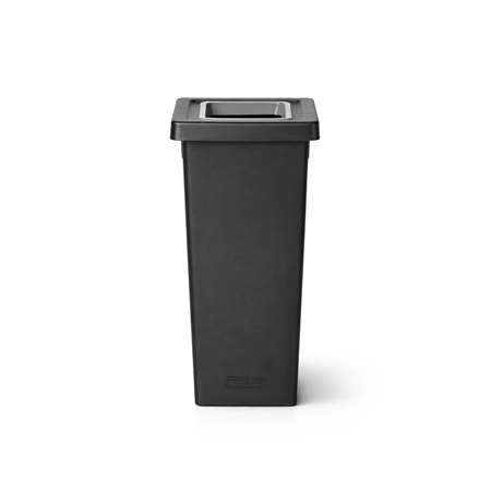 Image de POUBELLE FIT 70 L NOIRE AVEC INSERT GRIS ET ETIQUETTE