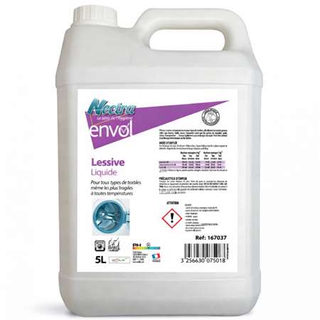 Image de LESSIVE LIQUIDE LINGE ENVOL BIDON 5 LITRES
