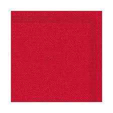 SERVIETTE TENDANCE ROUGE LISERE 38*38CM