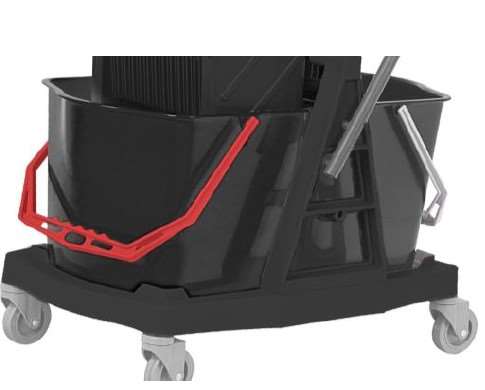 Image de SEAU NOIR 15L ANSE GRISE