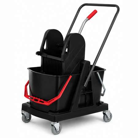 Image de CHARIOT DOUBLE SEAUX 2*15L AVEC PRESSE