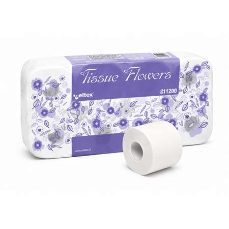 Image de PAPIER TOILETTE TISSUE FLOWERS 250 3 PLIS ECOLABEL