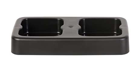 BASE PLASTIQUE NOIRE POUBELLE FIT 20 LITRES - 2 POSTES