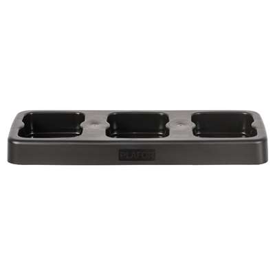 BASE PLASTIQUE NOIRE POUBELLE FIT 20 LITRES - 3 POSTES