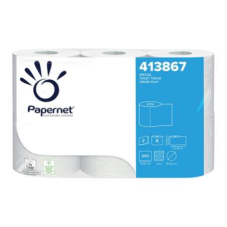 PAPIER TOILETTE 96 ROULEAUX 2 PLIS ECOLABEL 200 FEUILLES