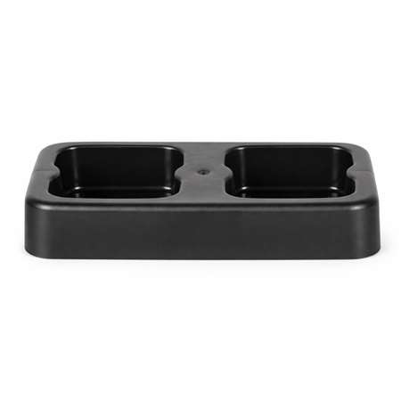 Image de BASE PLASTIQUE NOIRE POUBELLE FIT 70 LITRES - 2 POSTES