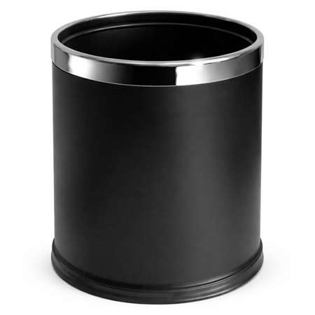 Image de CORBEILLE A DECHETS 10L NOIR DOUBLE PAROI JVD