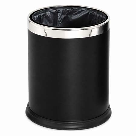 Image de CORBEILLE A DECHETS 10L NOIR DOUBLE PAROI JVD