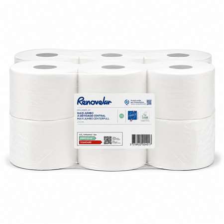 Image de PAPIER TOILETTE MINI JUMBO DC BLANC 120M 2 PLIS